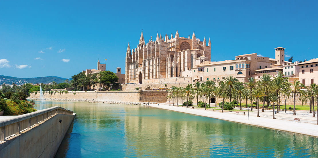 The grand cathedral in Palma on the island of Majorca, Balearic Islands